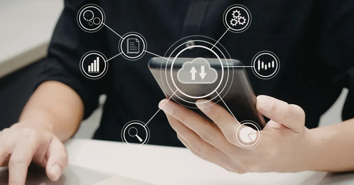 Mobile technology in tourism enabling cloud-based travel management via smartphone.