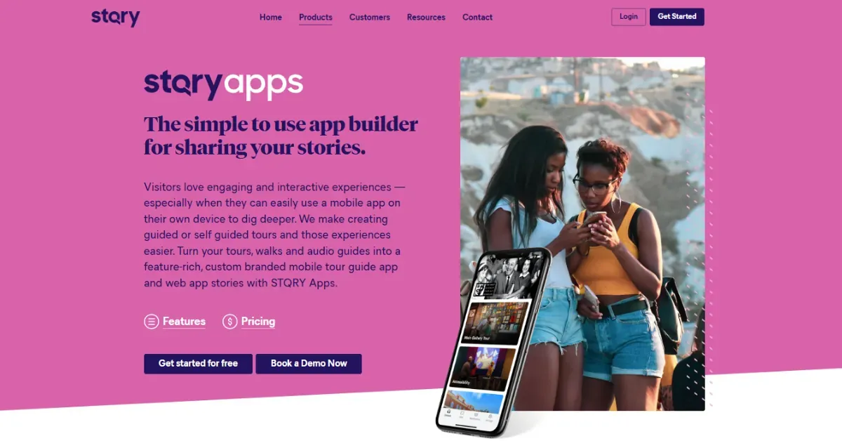 STQRY Apps' landing page.