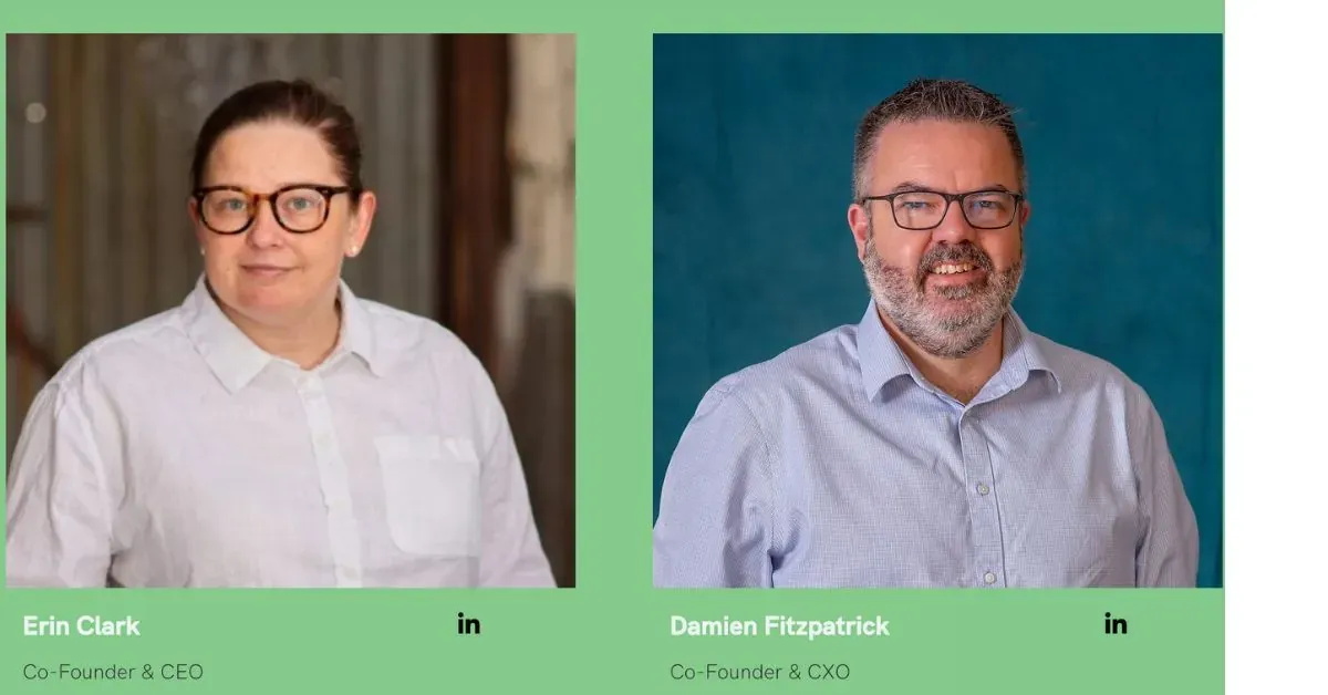 Erin Clark, CEO and Co-Founder of Stories Unseen, with Co-Founder Damien Fitzpatrick