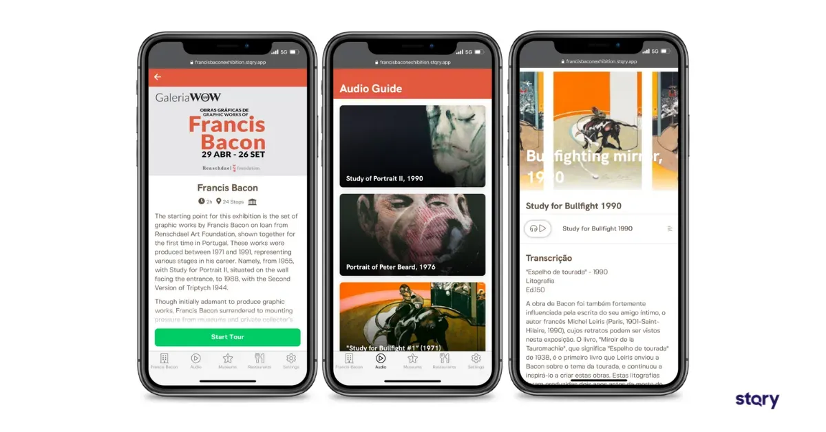 The World of Wine self-guided tour app build using STQRY's no-code platform. 